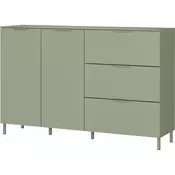 Zelena komoda v mat dekorju 151x98x40 cm Savoca – Germania