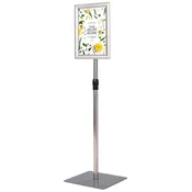 Costway Komplet 2 stojal za plakate z vrtljivim okvirjem 360° nastavljiva višina 74-118 cm srebrna
