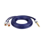 shumee Kabelski priključek 6.3 stereo vtič - 2x RCA činč vtič vitalco kabelski priključek 6.3 stereo vtič - 2x RCA činč vtič vitalco 1,5 m (MK82-1)