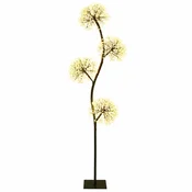 Vidaxl LED božično drevo v obliki črke S Črna 18 x 18 x 150 cm Jeklo