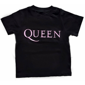 Queen Pink Logo Toddler majica Black (2 Years)