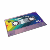 tulup.si Predpražnik za vrata Retro kaseta Rainbow Super Hits 150x100 cm