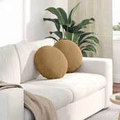 Jastucici za sjedenje 2 pcs Smeda O 40 x 13 cm Baršun