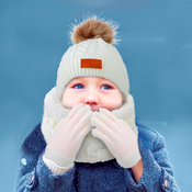 Netscroll KnittSet, Zimski otroški komplet, kapa, šal in rokavice