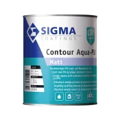 POKRIVNA BARVA ZA LES KOVINO SIGMA CONTOUR AQUA-PU MATT 1l BELA MAT | Topdom