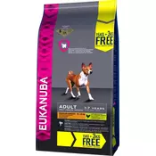 Eukanuba suha hrana za odrasle pse Adult Medium Breed, 15 kg + 3 kg Zdarma