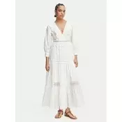 Luisa Spagnoli Poletna obleka Processo 543230 Bela Regular Fit