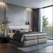 Chameo POSTELJA Z VZMETNICO 180 cm x 200 cm , tekstil svetlo siva