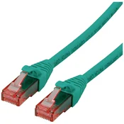 ROLINE Roline 21.15.2533 RJ45 omrežni kabel\, Patch kabel CAT 6 U/UTP 3.00 m zelena 1 kos, (20420632)