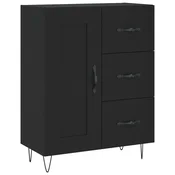 Komoda crna 69,5 x 34 x 90 cm od konstruiranog drva