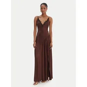 Bardot Večerna obleka Aderia 60248DB Rjava Slim Fit