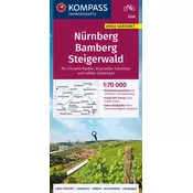 KOMPASS Fahrradkarte 3328 Nürnberg, Bamberg, Steigerwald 1:70.000
