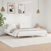 shumee vidaXL Posteljni okvir, bel, 200x200 cm, material na osnovi lesa