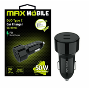 Maxmobile auto adapter PD QC 3.0 DUO type C 50W