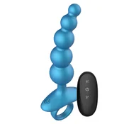Playhouse Deep 5 Balls Anal Plug Vibrating with Remote Blue