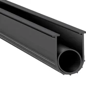 VEVOR Tesnilo za spodnji rob garažnih vrat U-obliko kombinacija O-obroča 61 m x 95 cm črno