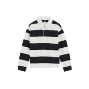 WE Fashion Majica temno modra/bela