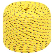 vidaXL Večnamenska uporabna vrv 10 mm 100 m Rumena PP