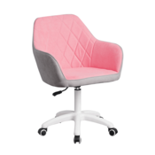 Pisarniški stol, roza/siva/bela tkanina, SANTY