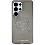 Karl Lagerfeld zaščitni ovitek Rhinestones Karl Head Logo Gray, Samsung Galaxy S25 Ultra
