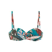 BUFFALO Bikini zgornji del slonovina / cijansko modra / rjasto rjava / temno zelena