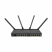 MIKROTIK Usmerjevalnik brezžični Mikrotik WiFi5 802.11ac AC2000 1733Mbit/s 10xLAN 1xSFP+ 4x antena (RB4011iGS+5HacQ2HnD-IN), (20554554)
