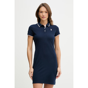 Bombažna obleka U.S. Polo Assn. POLO DRESS
