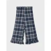 Sinsay - Flanel pantalone wide leg sa volanom na karirani uzorak - šareno