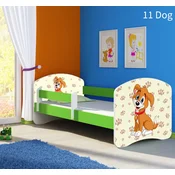 Djecji krevet ACMA s motivom, bocna zelena 180x80 cm 11 Dog