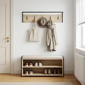 vidaXL Obešalnik za plašče Sonoma hrast 100 x 30 x 25 cm