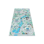 RugsX BAMBINO 61530 pralna preproga Reka, tiri, vlak za otroke protizdrsna - zelena/siva 120x170 cm, (5000359124)