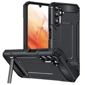 Techsuit – Hibridni zaščitni ovitek Hybrid Armor Kickstand za Samsung Galaxy A14 4G / A14 5G – črn