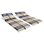 Vidaxl Letveno posteljno dno 2 kosa z 42 letvicami 7 con 70x200 cm