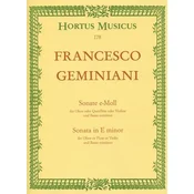 GEMINIANI:SONATA E-MOLL OBOE OBOE OR FLUTE OR VIOLIN AND PIANO