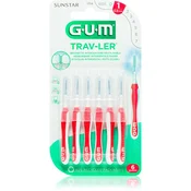 G.U.M Trav-ler medzobna ščetka 0 8 mm (Interdental Brush Red) 6 pcs