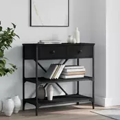 Vidaxl vidaXL Konzolna mizica črna 75x34,5x75 cm