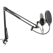 Vonyx Studio Set/Condensor Microphone with Stand and Pop Filter