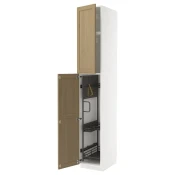 METOD Visoki element-ostava, bela/Forsbacka hrastovina, 40x60x240 cm