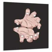 shumee STEKLENA PLOŠČA ZA KUHINJO 60x65 Hands