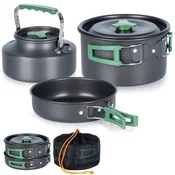 shumee Aluminijaste turistične posode 750/900 ml/1,65 l 3 kosi.