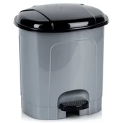 Northix Koš za smeti s pedalom plastični siv 5,5 l