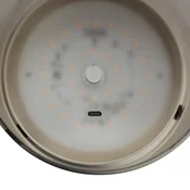 Brilliant LED namizna svetilka Lumeo, O 13 cm, barva medenina/dimno siva - Dnevna soba/jedilnica - dimno siva, medenina - Steklo