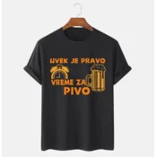 MAFIMI Majica Uvek je pravo vreme za pivo, Crna