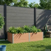 Povišena vrtna gredica Smeda 200 x 100 x 54 cm