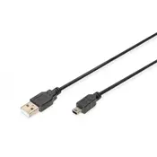 SBOX USB 2.0 connection cable, type A - mini B (5pin) M/M, 1.8m, USB 2.0 conform, bl