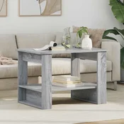 vidaXL Klubska miza Siva Sonoma 72 x 50 x 50 cm Konstruiran les