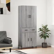 Visoka komoda siva sonome 69,5x34x180 cm od konstruiranog drva