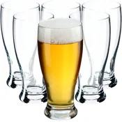 KADAX Stekleni vrčki za pivo 565 ml, komplet 6 kozarcev