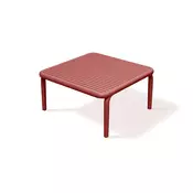 Prosperplast Klubska miza BRENE 79,5 x 79,5 x 40,5 cm, retro rdeča, plastika