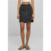 Womens Organic Stretch Denim Skirt with Black Wash